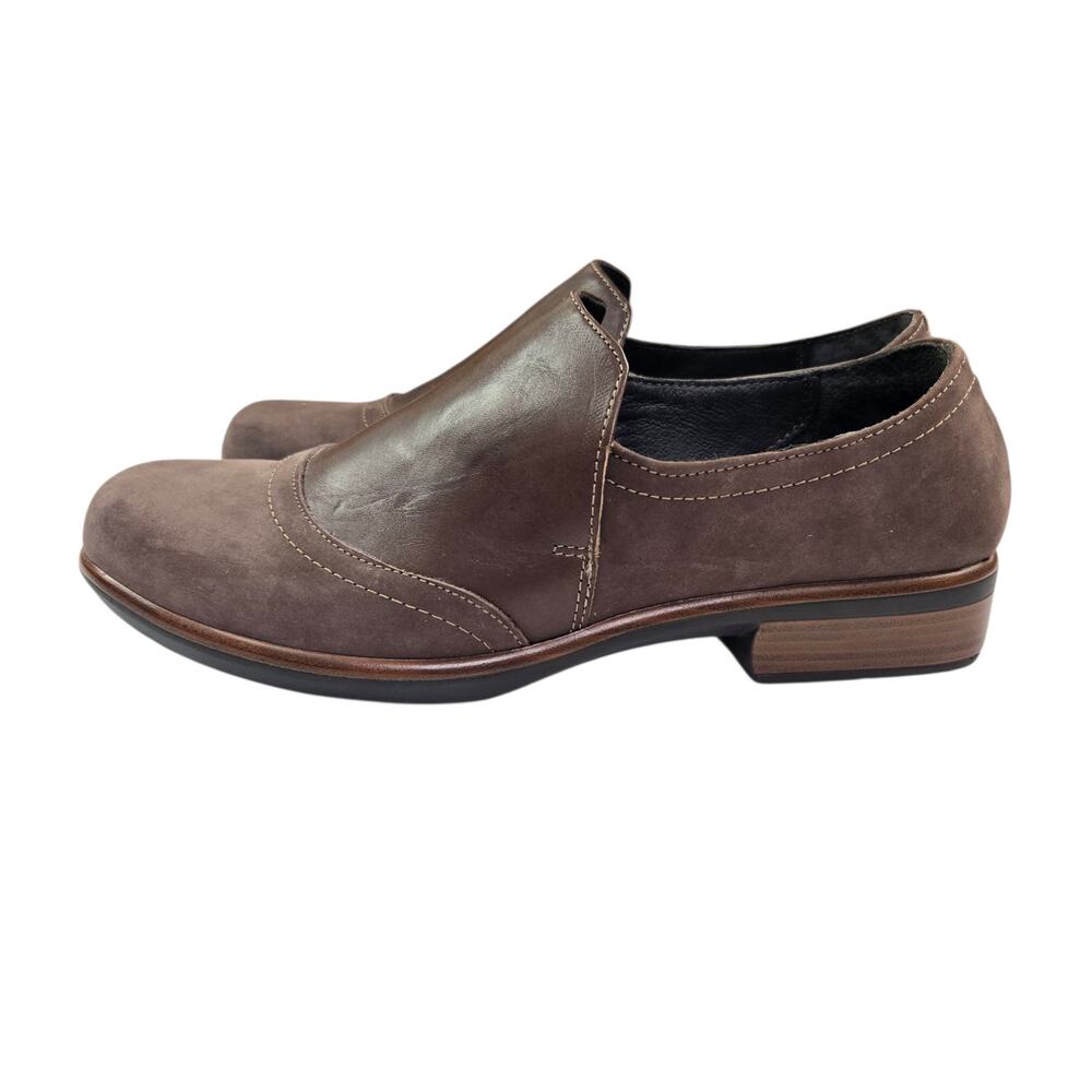 Womens NAOT Angin Shoes Size 38 7 Brown Leather Loafers
